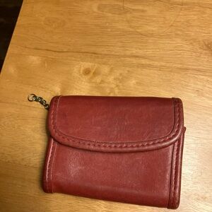 Vintage Coach Multi Function Red Leather Wallet 7219 Missing Key Ring